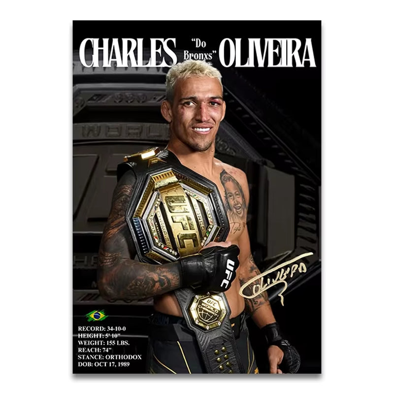 Boxing Fighting Star Canvas Wall Art Print Poster MMA Decorative Painting Modern Home Decor Boxing Sports Lover Gift Unframed