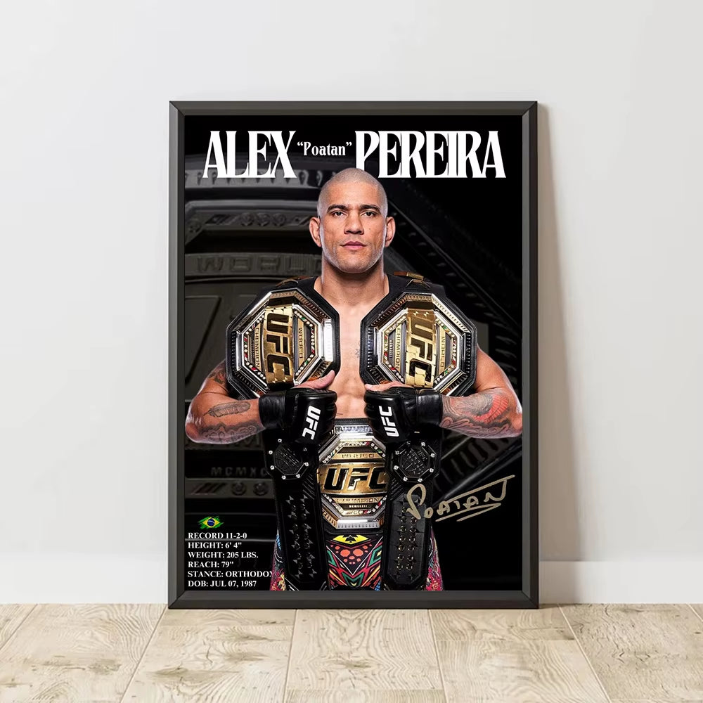 Boxing Fighting Star Canvas Wall Art Print Poster MMA Decorative Painting Modern Home Decor Boxing Sports Lover Gift Unframed