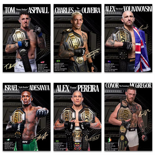 Boxing Fighting Star Canvas Wall Art Print Poster MMA Decorative Painting Modern Home Decor Boxing Sports Lover Gift Unframed