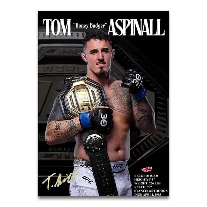 Boxing Fighting Star Canvas Wall Art Print Poster MMA Decorative Painting Modern Home Decor Boxing Sports Lover Gift Unframed