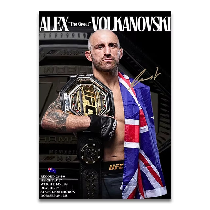 Boxing Fighting Star Canvas Wall Art Print Poster MMA Decorative Painting Modern Home Decor Boxing Sports Lover Gift Unframed